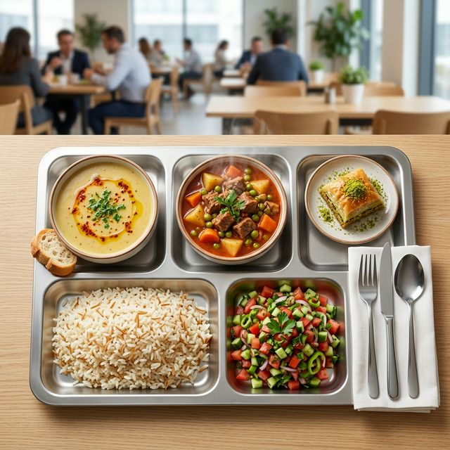 Fatih Sultan Mehmet Catering tabldot yemek sunumu